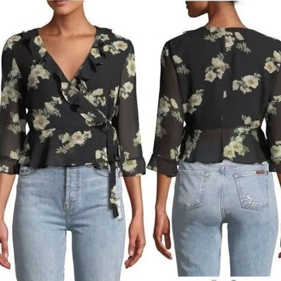 Bardot floral wrap blouse - Picture 1 of 13